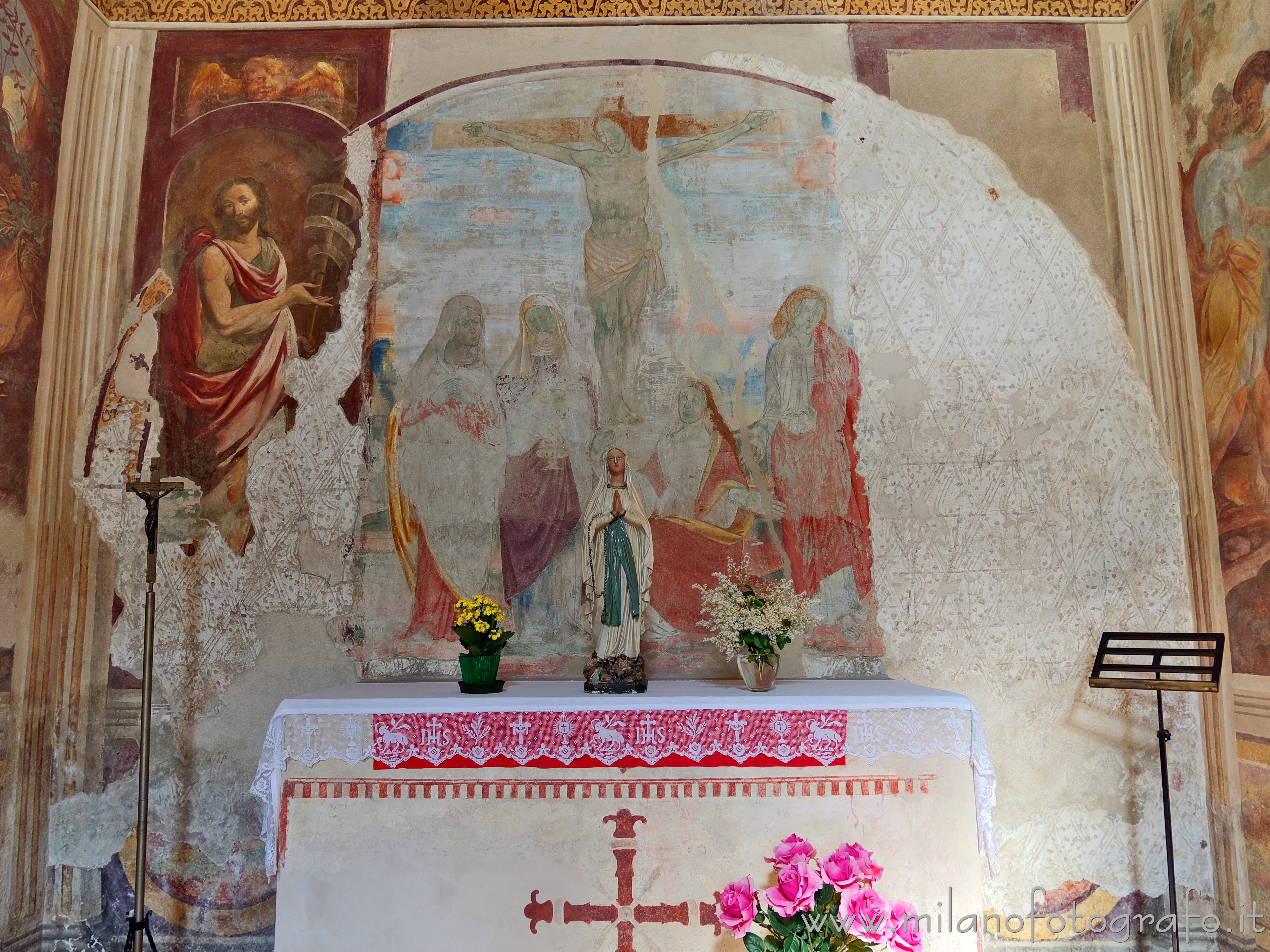 Milan (Italy) - Back wall of the apse of the Oratory of Santa Maria Maddalena
